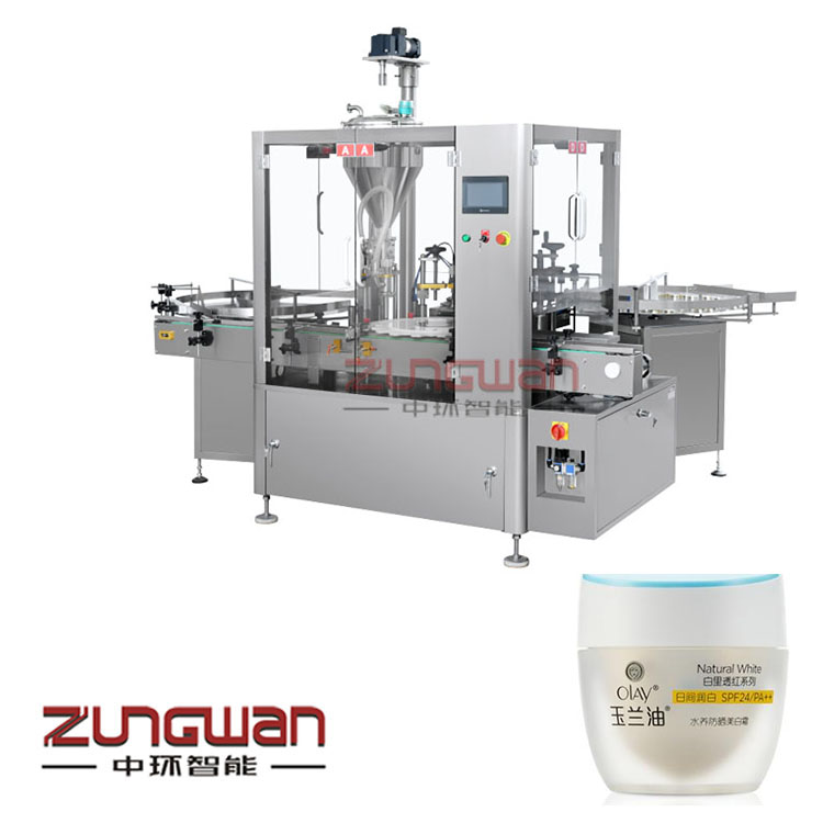 膏霜灌裝機(jī)生產(chǎn)線，全自動(dòng)膏體灌裝旋蓋機(jī)，軟膏包裝生產(chǎn)線
